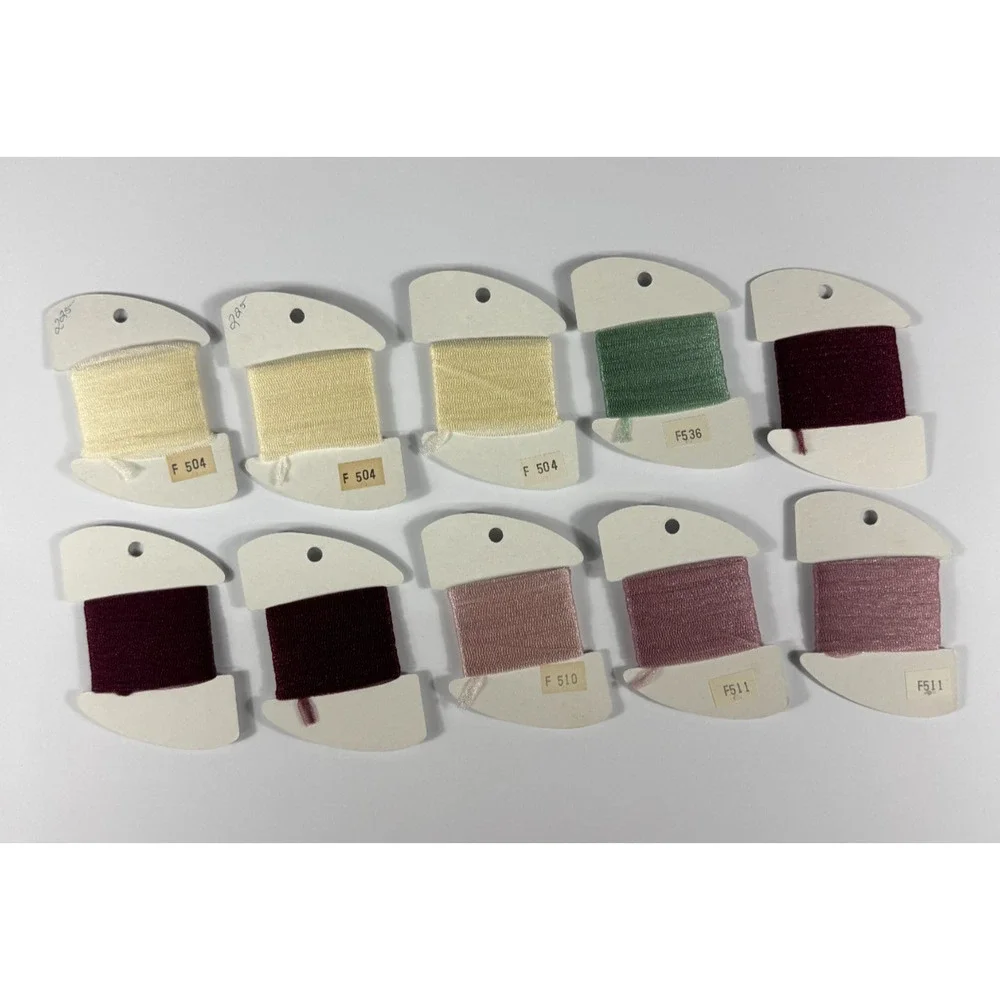 Rainbow Gallery Flair Tubular Ribbon Needlepoint Thread Lot 10 Cards